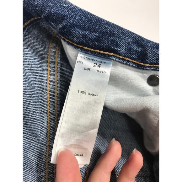 New Moussy Knee Slit Loose Straight Jeans - Picture 9 of 12